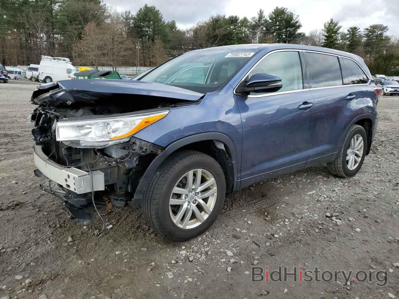 Photo 5TDBKRFH2ES032635 - TOYOTA HIGHLANDER 2014