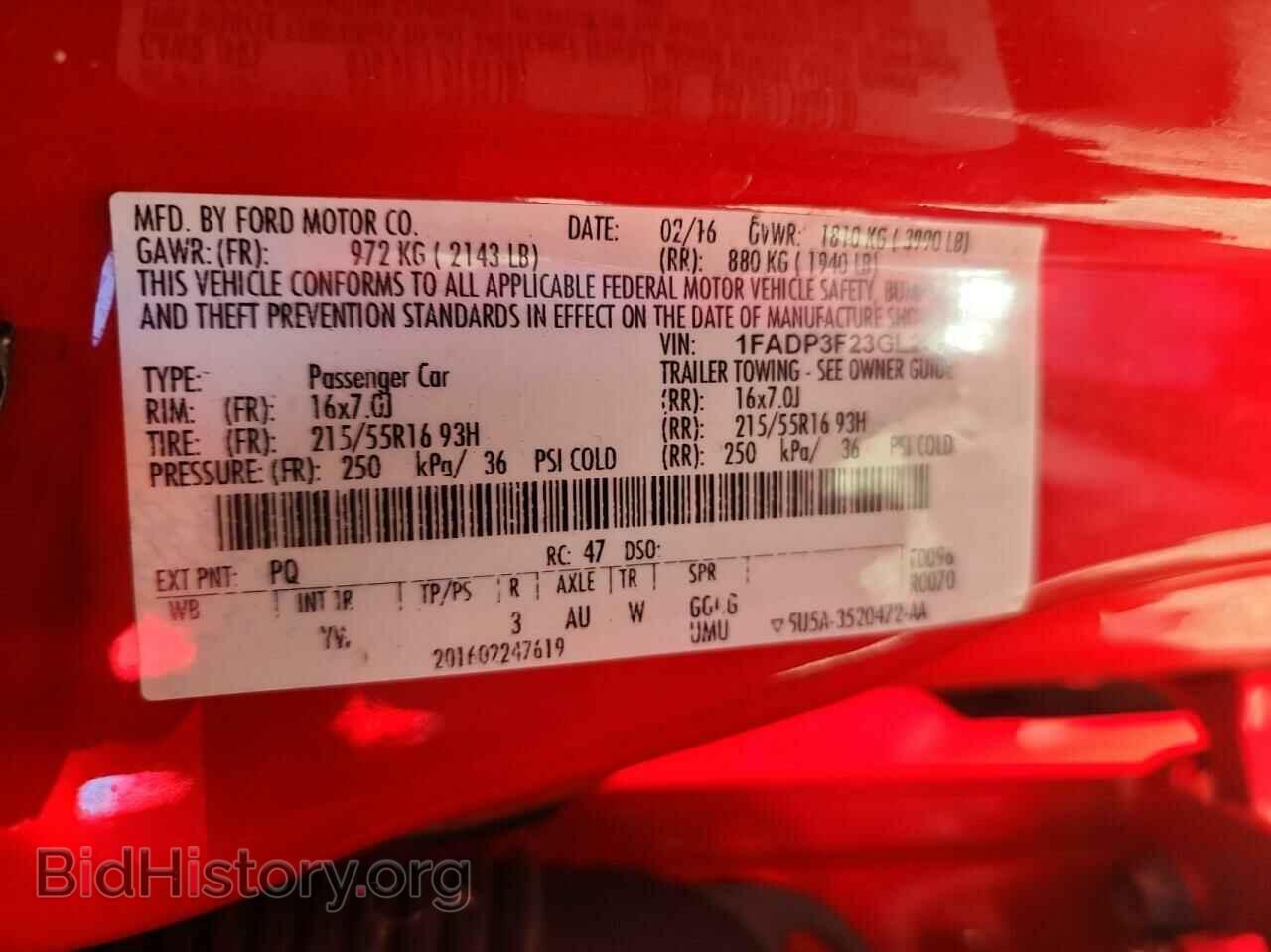 2016 FORD FOCUS - VIN: 1FADP3F23GL288473 - Фото 10