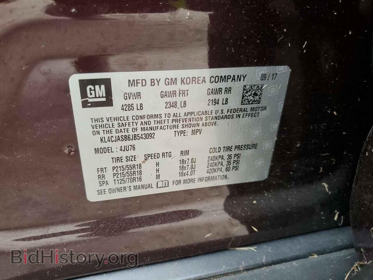 2018 BUICK ENCORE - VIN: KL4CJASB6JB543092 - Фото 14