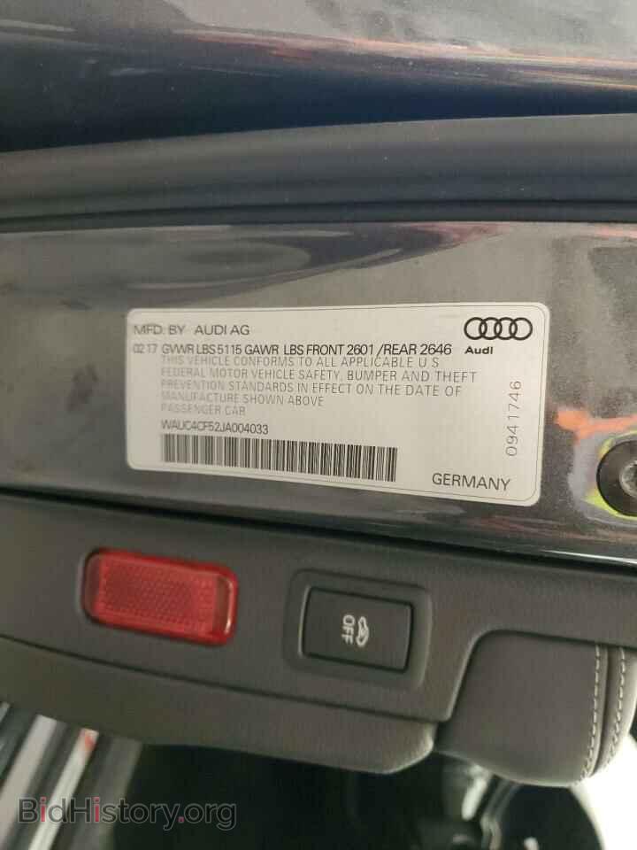 2018 AUDI S5/RS5 - VIN: WAUC4CF52JA004033 - Фото 12