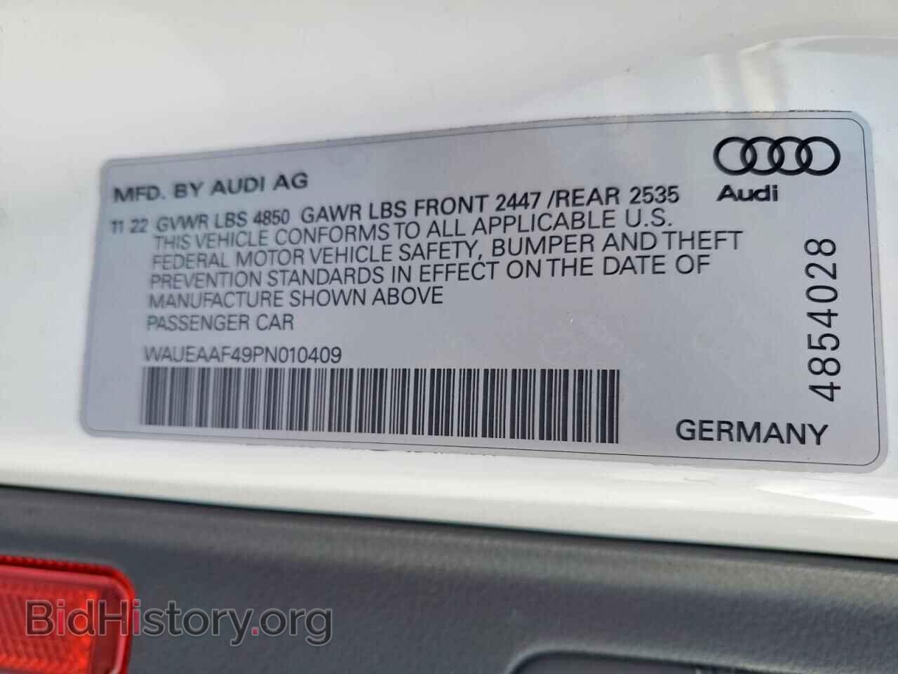 2023 AUDI A4 - VIN: WAUEAAF49PN010409 - Фото 12