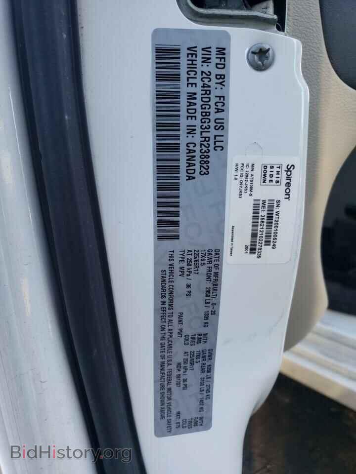2020 DODGE CARAVAN - VIN: 2C4RDGBG3LR238823 - Фото 13