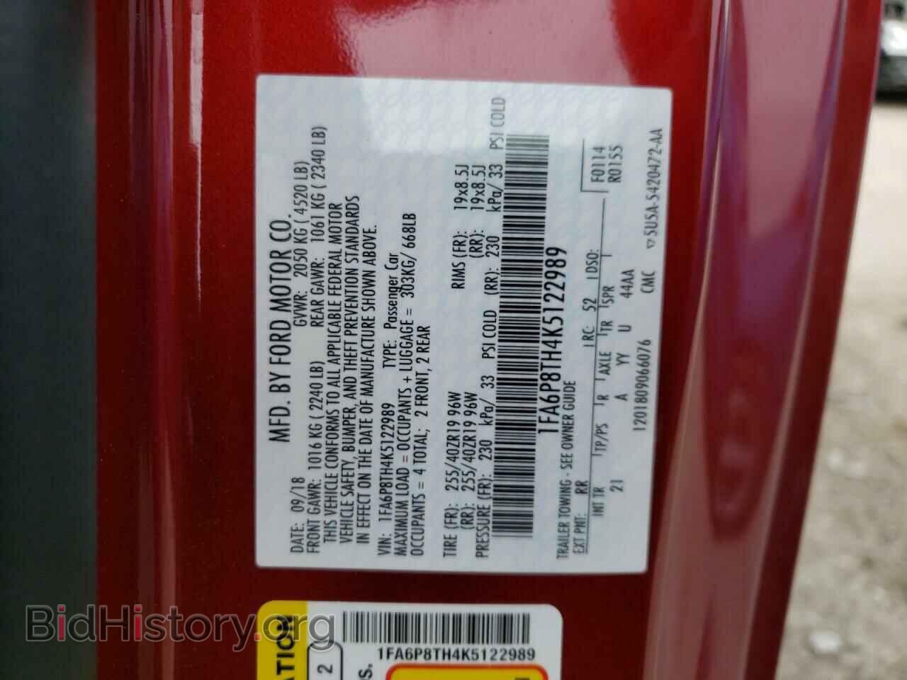 2019 FORD ALL Models - VIN: 1FA6P8TH4K5122989 - Photo 13
