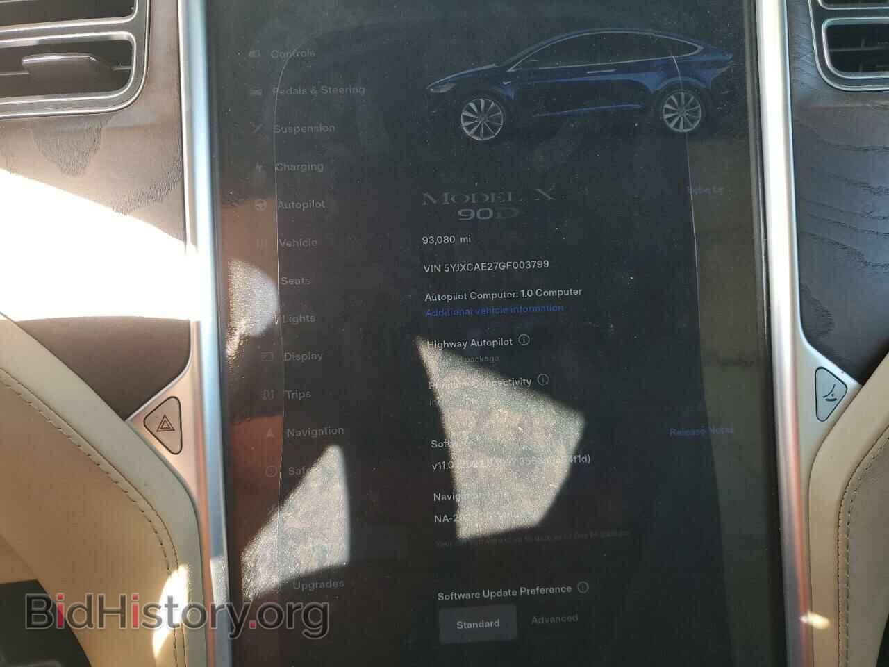 2016 TESLA MODEL X - VIN: 5YJXCAE27GF003799 - Photo 9