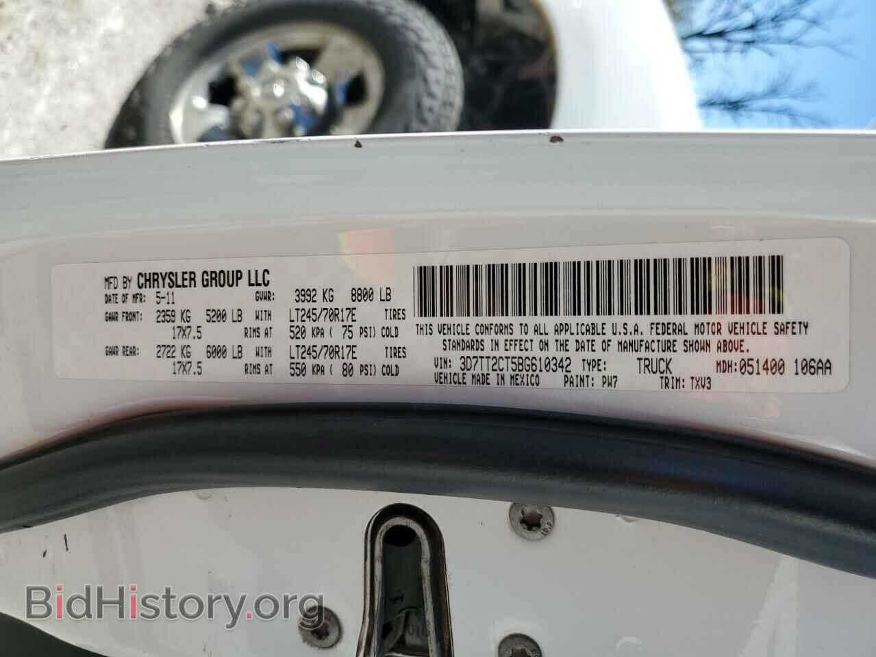 2011 DODGE All Models - VIN: 3D7TT2CT5BG610342 - Photo 12
