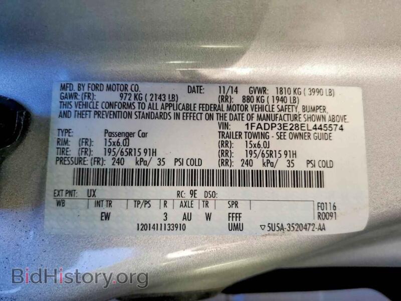 2014 Ford FOCUS (VIN 1FADP3E28EL445574) — photo 13 of 15