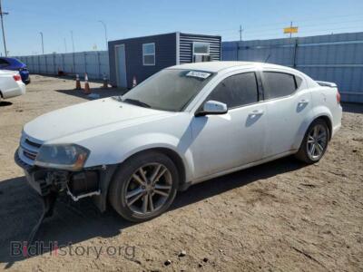 2014 Dodge AVENGER SXT, white — VIN 1C3CDZCG9EN173982, Copart