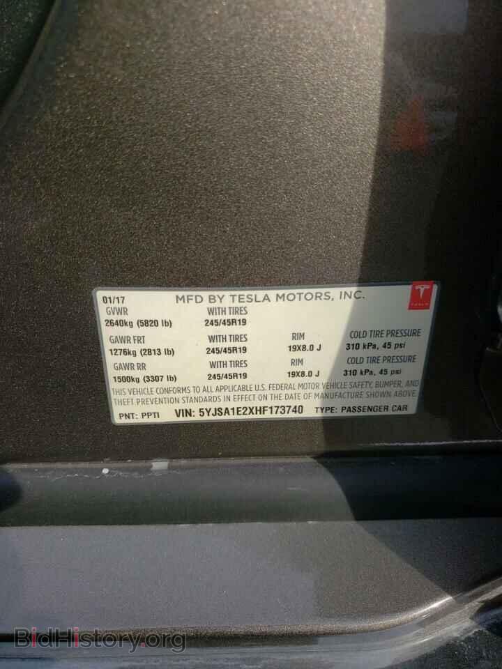 2017 TESLA MODEL S - VIN: 5YJSA1E2XHF173740 - Photo 13