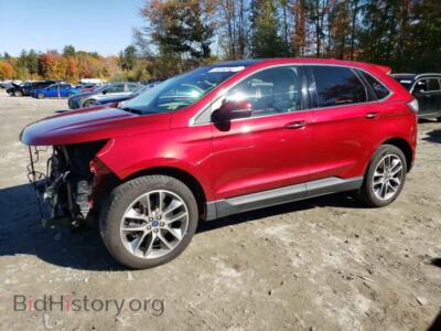 2016 Ford EDGE Titanium, red — VIN 2FMPK4K82GBC32963, Copart