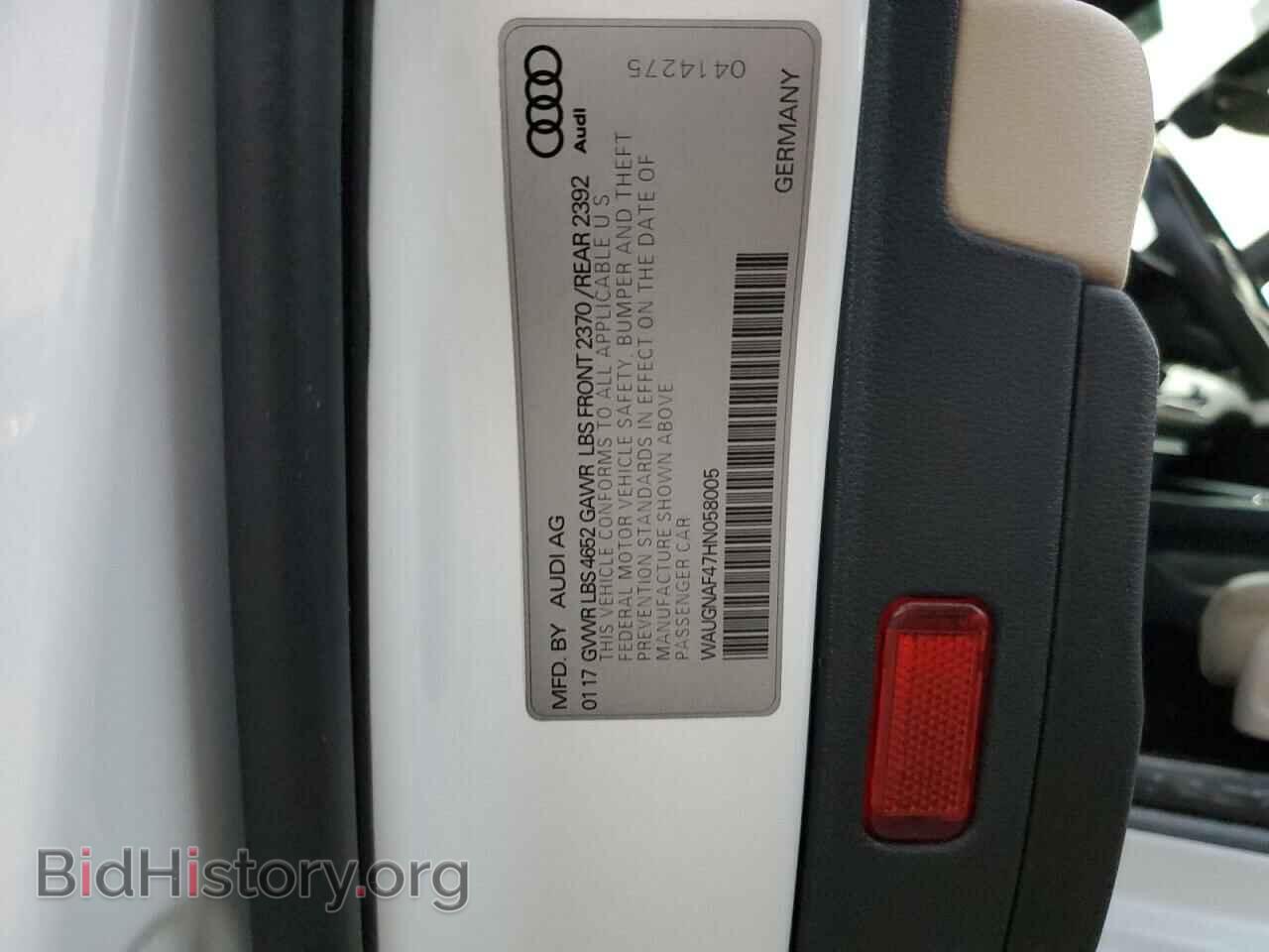 2017 AUDI A4 - VIN: WAUGNAF47HN058005 - Фото 13