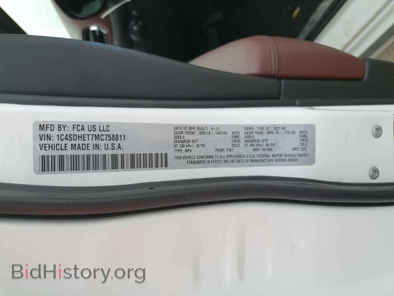 2021 DODGE DURANGO - VIN: 1C4SDHET7MC758811 - Фото 14