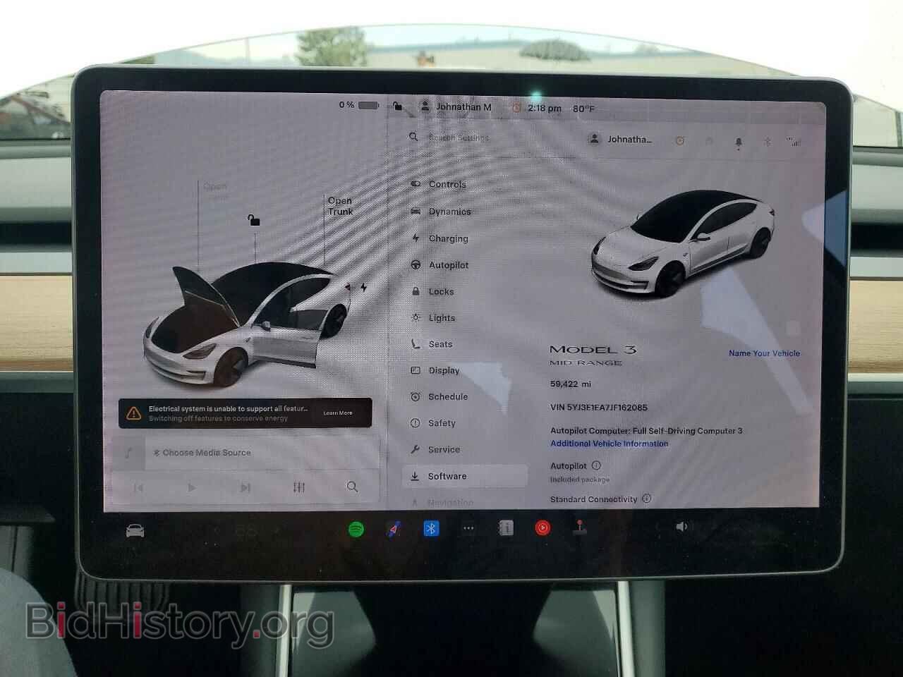 2018 TESLA MODEL 3 - VIN: 5YJ3E1EA7JF162085 - Фото 9