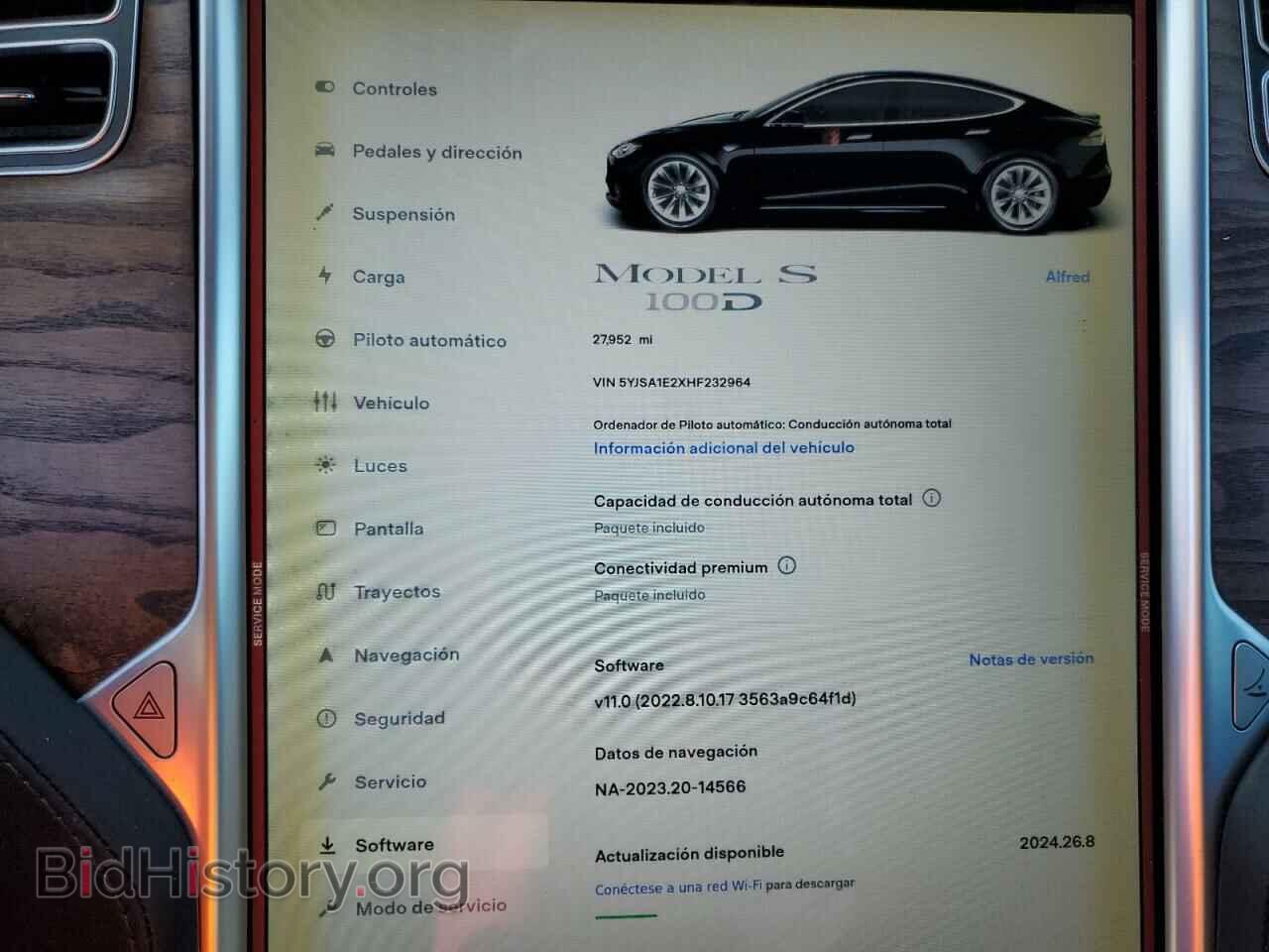 2017 TESLA MODEL S - VIN: 5YJSA1E2XHF232964 - Фото 9
