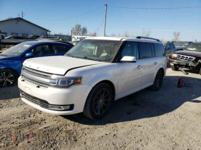 2013 Ford FLEX Flex Limit, белый — VIN 2FMGK5D89DBD21122, Copart