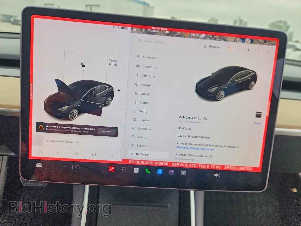 2019 TESLA MODEL 3 - VIN: 5YJ3E1EA9KF416896 - Photo 9