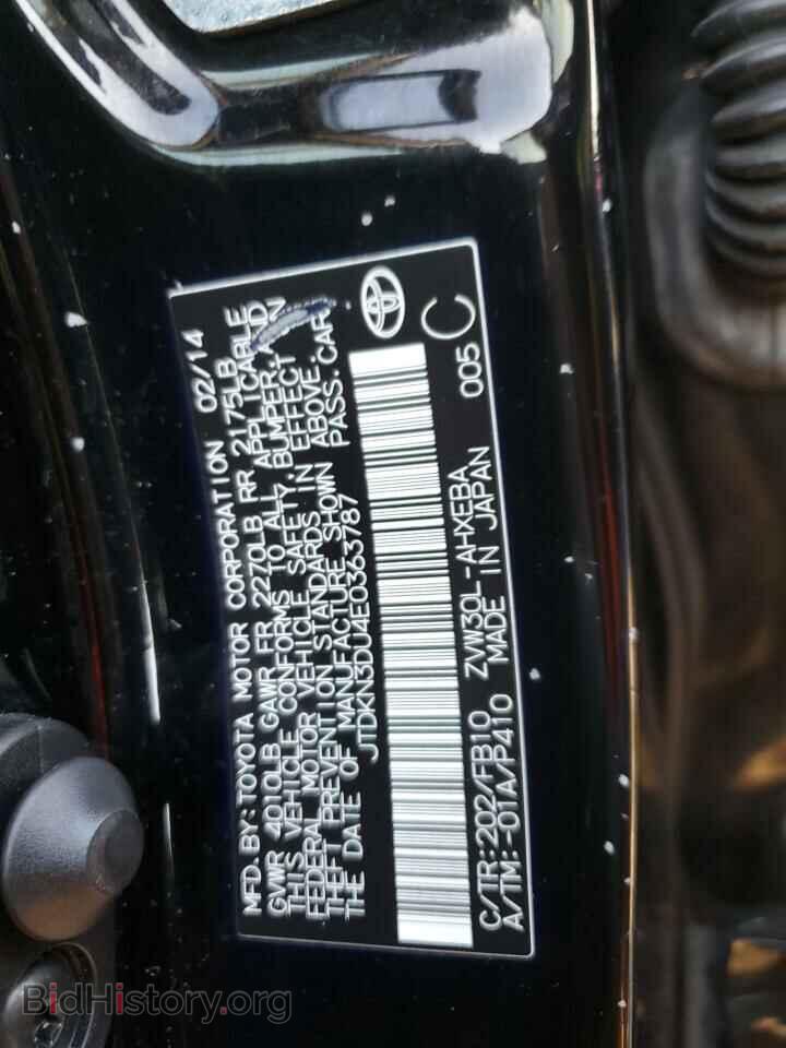 2014 TOYOTA PRIUS - VIN: JTDKN3DU4E0363787 - Фото 13