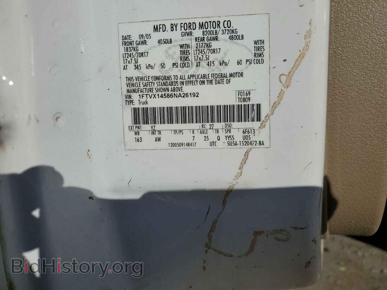 2006 FORD All Models - VIN: 1FTVX14586NA26192 - Photo 12