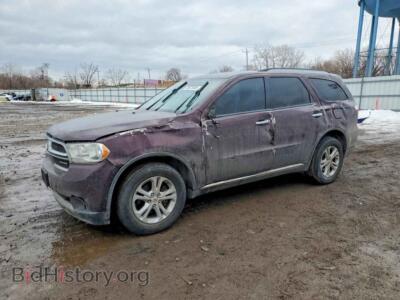 2012 Dodge DURANGO Crew, burgundy — VIN 1C4RDHDG6CC178239, Copart