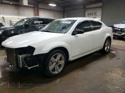 2013 Dodge AVENGER SE, белый — VIN 1C3CDZAB0DN687757, Copart