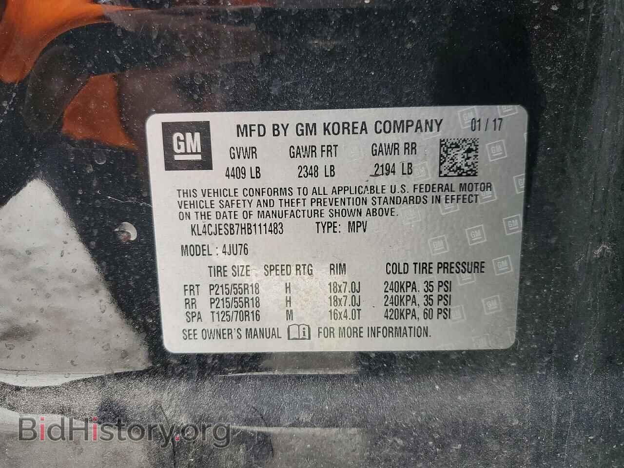 2017 BUICK ENCORE - VIN: KL4CJESB7HB111483 - Фото 14