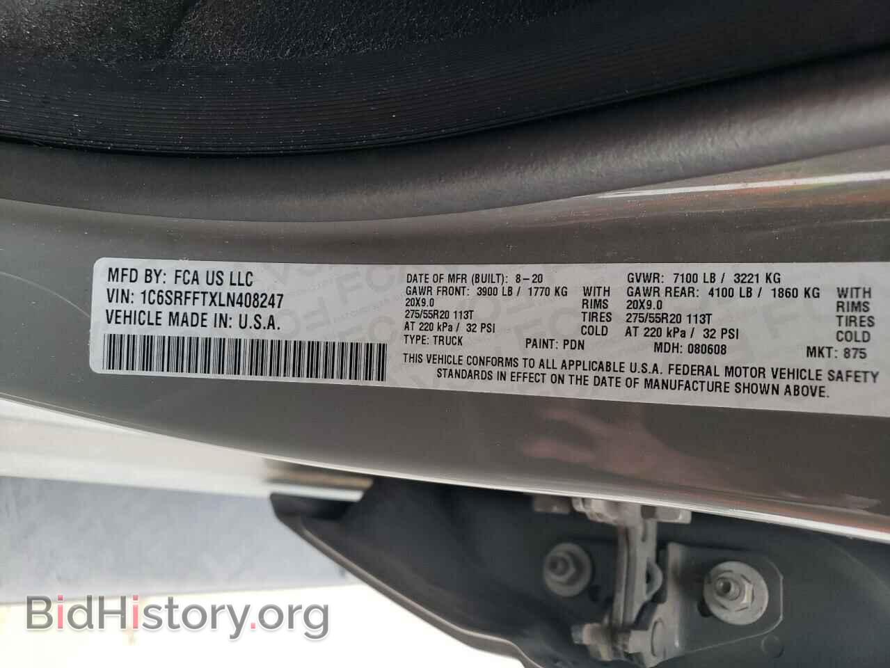 2020 RAM 1500 - VIN: 1C6SRFFTXLN408247 - Photo 12