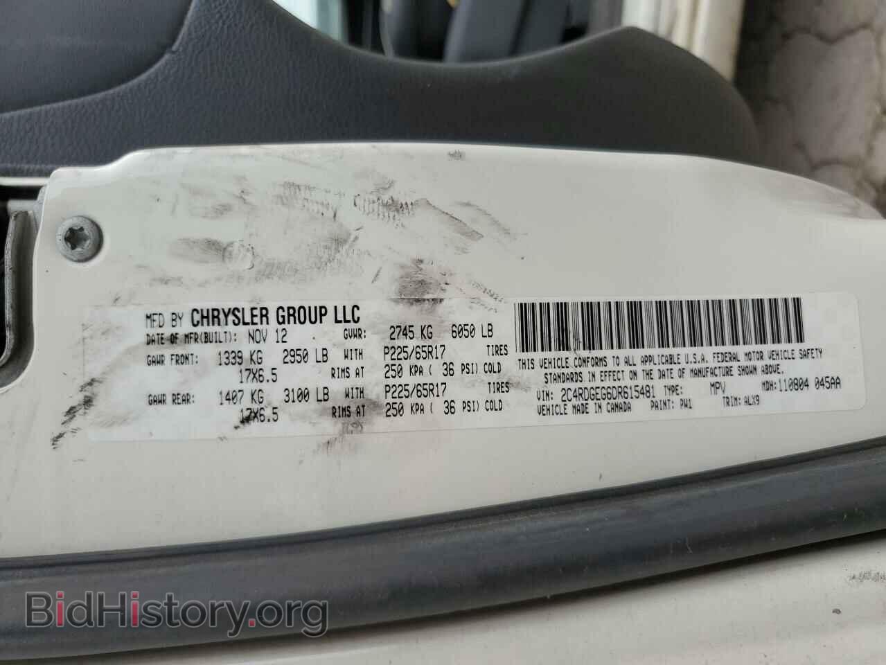 2013 DODGE CARAVAN - VIN: 2C4RDGEG6DR615481 - Photo 13