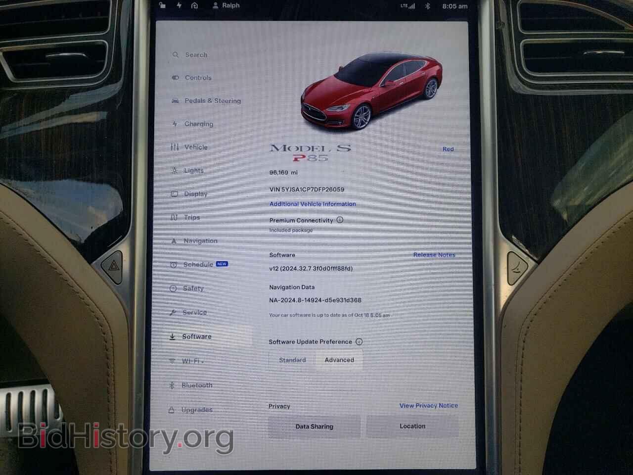 2013 TESLA MODEL S - VIN: 5YJSA1CP7DFP26059 - Photo 9
