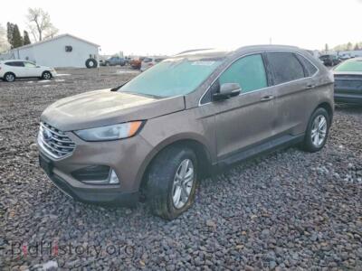 2019 Ford EDGE SEL, tan — VIN 2FMPK3J96KBC70628, Copart