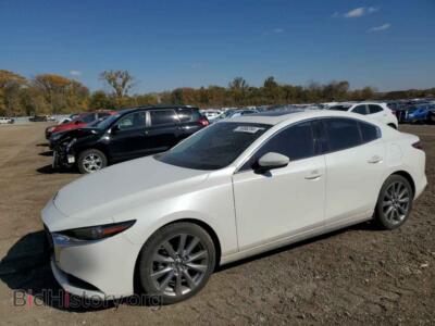 2019 Mazda 3 Preferred Plus, white — VIN JM1BPACM2K1101336, Copart