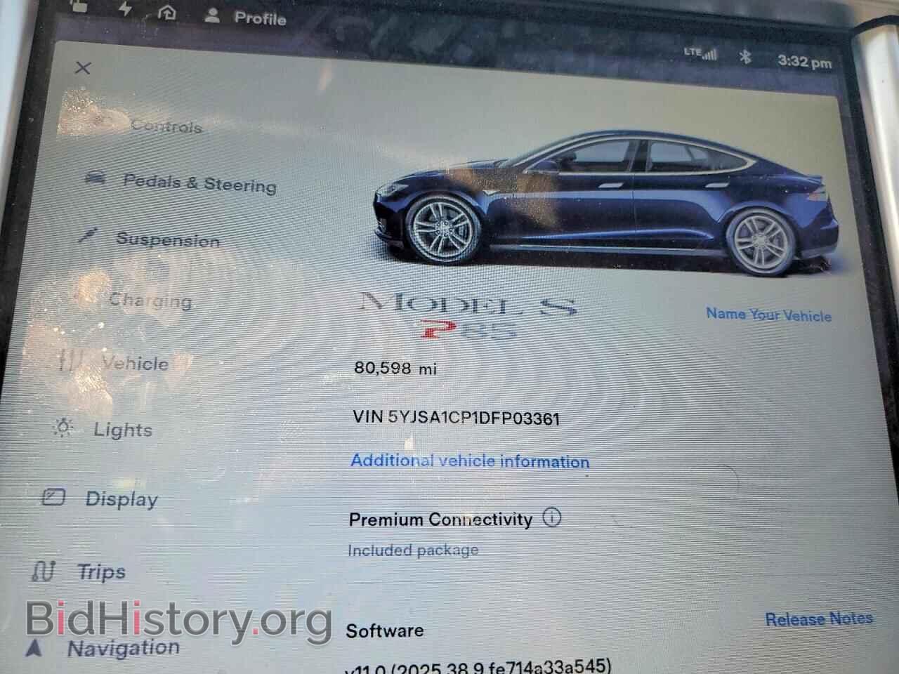2013 TESLA MODEL S - VIN: 5YJSA1CP1DFP03361 - Фото 9