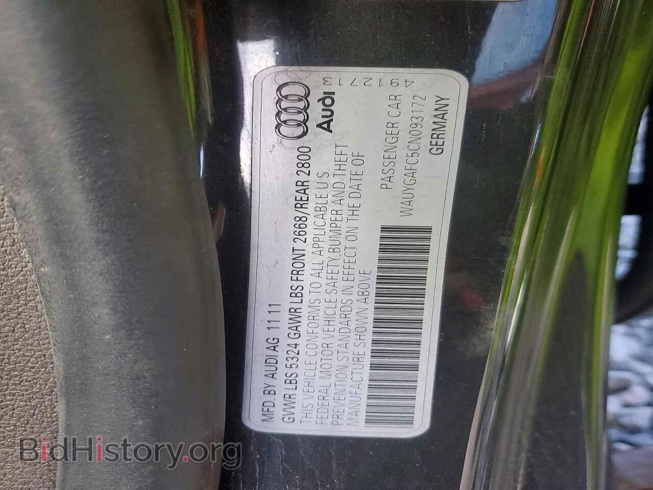 2012 AUDI A7 - VIN: WAUYGAFC5CN093172 - Photo 12