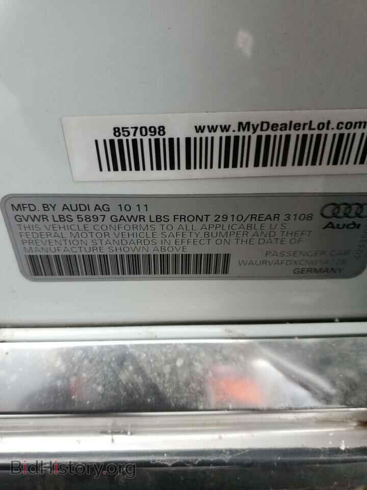 2012 AUDI A8 - VIN: WAURVAFDXCN014128 - Фото 12