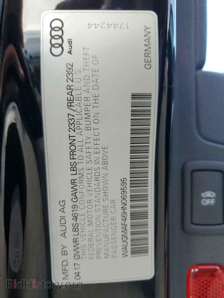 2017 AUDI A4 - VIN: WAUGMAF46HN069595 - Фото 12