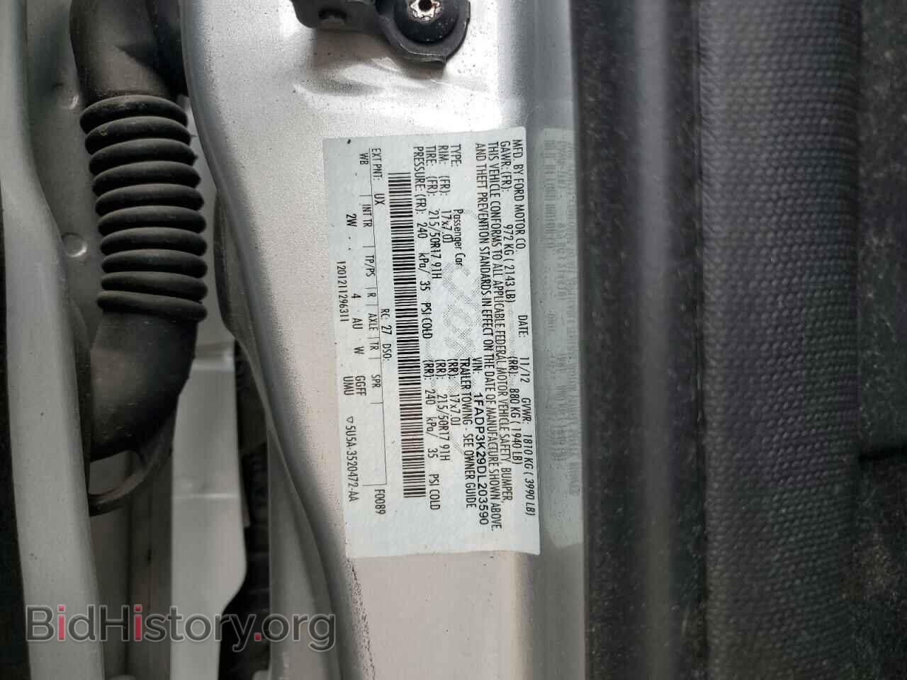 2013 FORD FOCUS - VIN: 1FADP3K29DL203590 - Фото 12