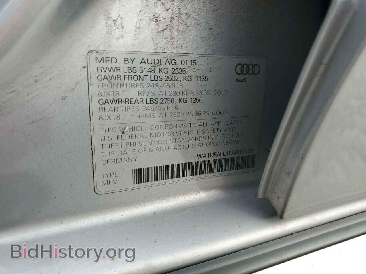 2015 AUDI A4 - VIN: WA1UFAFL1FA089176 - Фото 12
