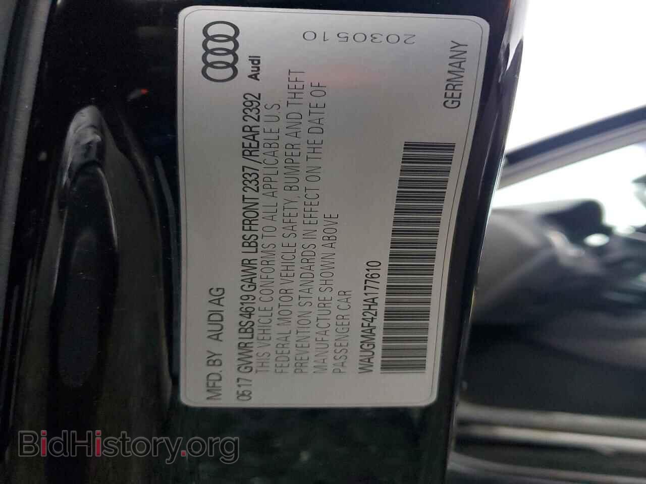 2017 AUDI A4 - VIN: WAUGMAF42HA177610 - Фото 13