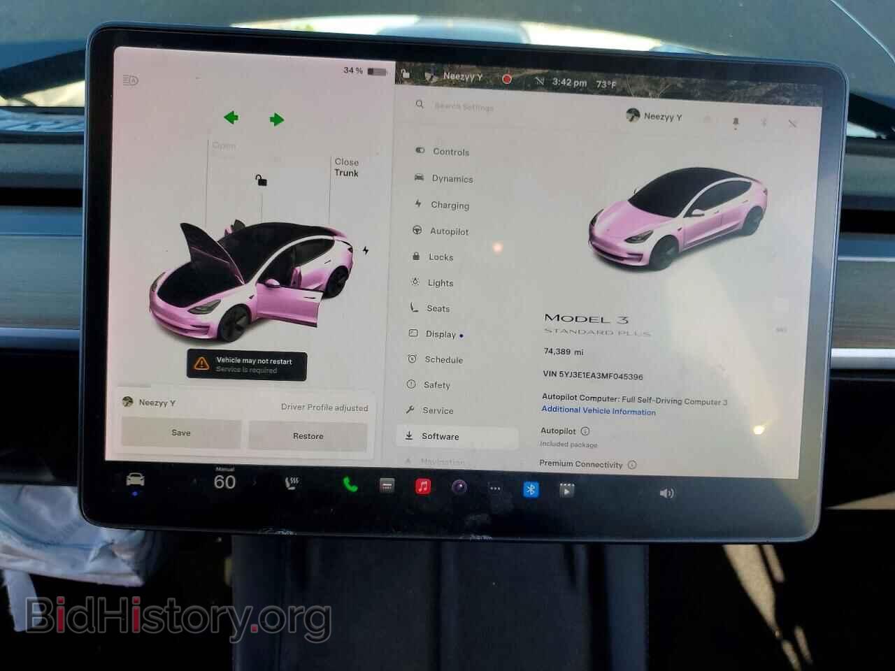 2021 TESLA MODEL 3 - VIN: 5YJ3E1EA3MF045396 - Фото 9