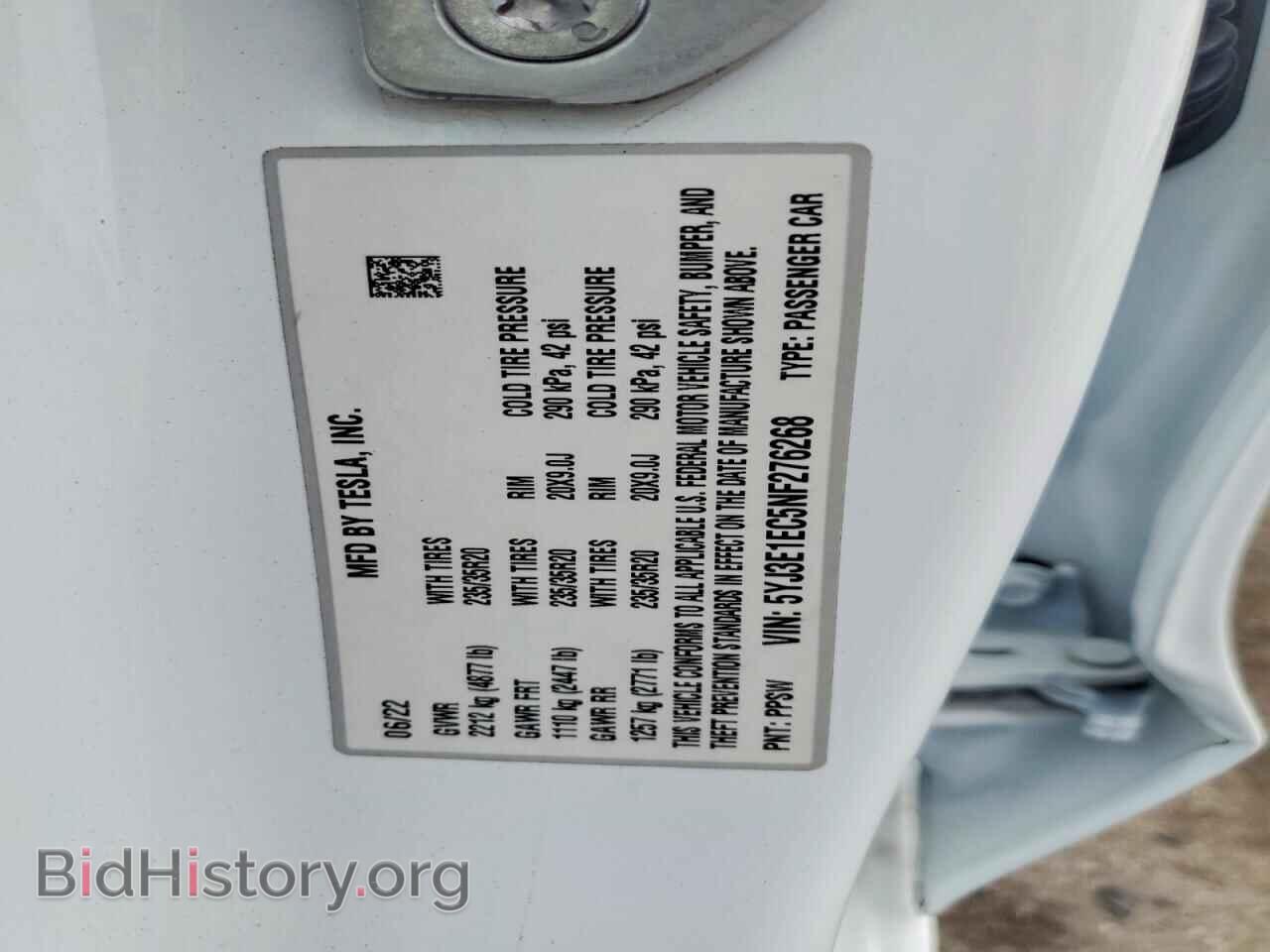 2022 TESLA MODEL 3 - VIN: 5YJ3E1EC5NF276268 - Photo 12