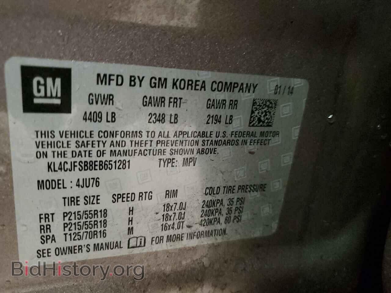 2014 BUICK ENCORE - VIN: KL4CJFSB8EB651281 - Photo 13