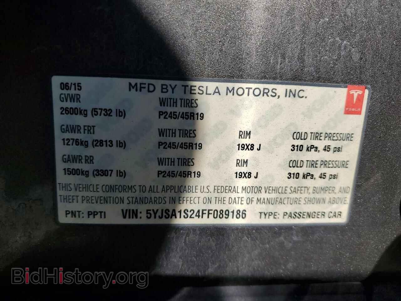 2015 TESLA MODEL S - VIN: 5YJSA1S24FF089186 - Photo 13