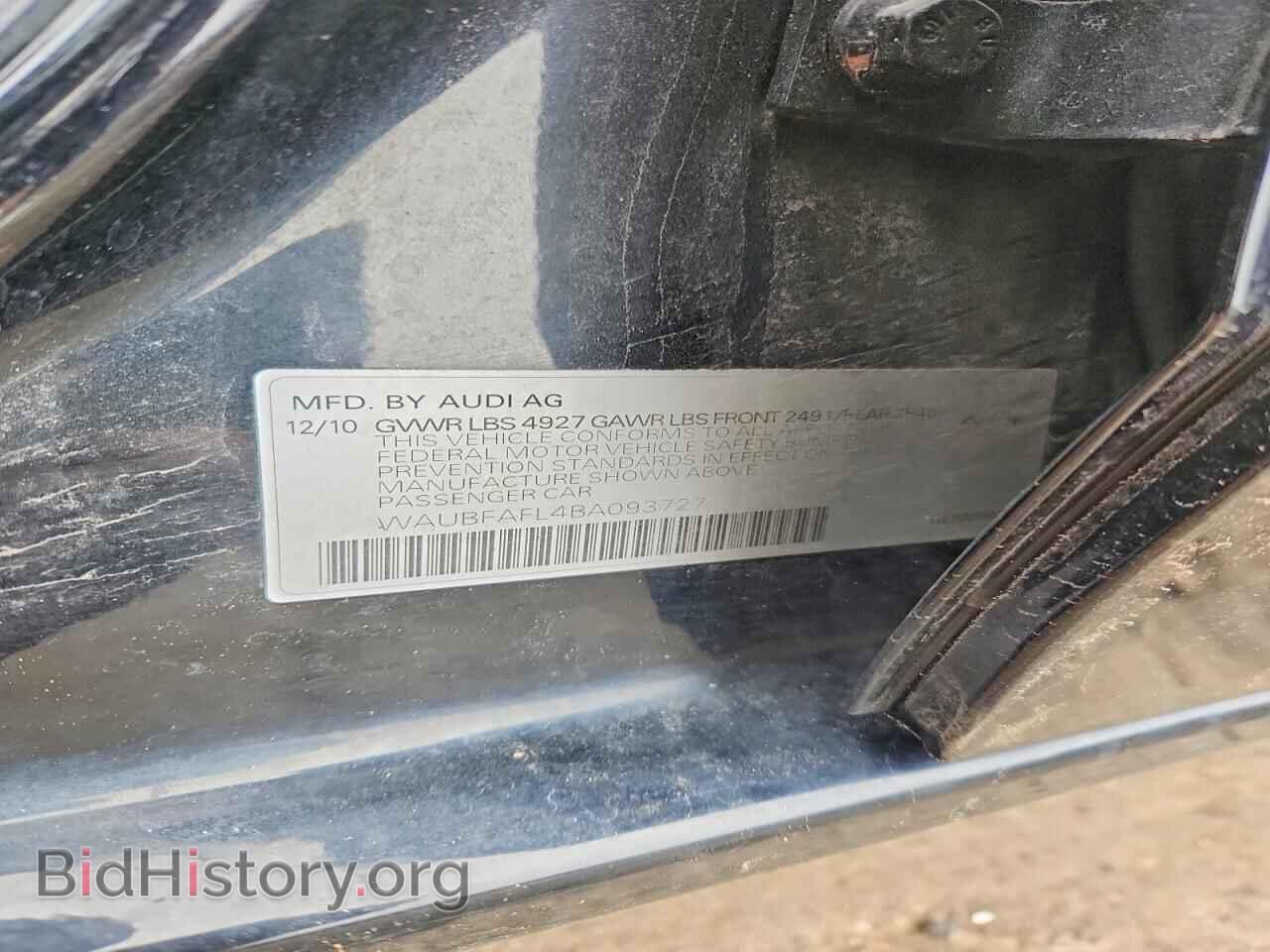 2011 AUDI A4 - VIN: WAUBFAFL4BA093727 - Photo 12