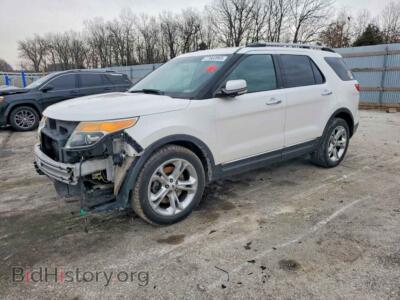 2013 Ford EXPLORER Limited, белый — VIN 1FM5K7F84DGC01351, Copart