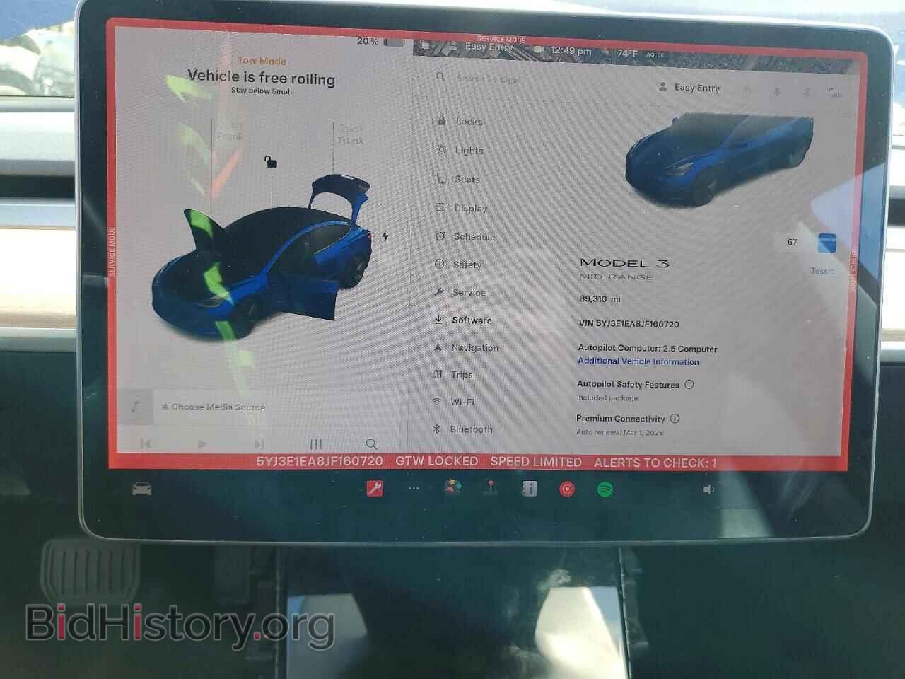 2018 TESLA MODEL 3 - VIN: 5YJ3E1EA8JF160720 - Photo 9