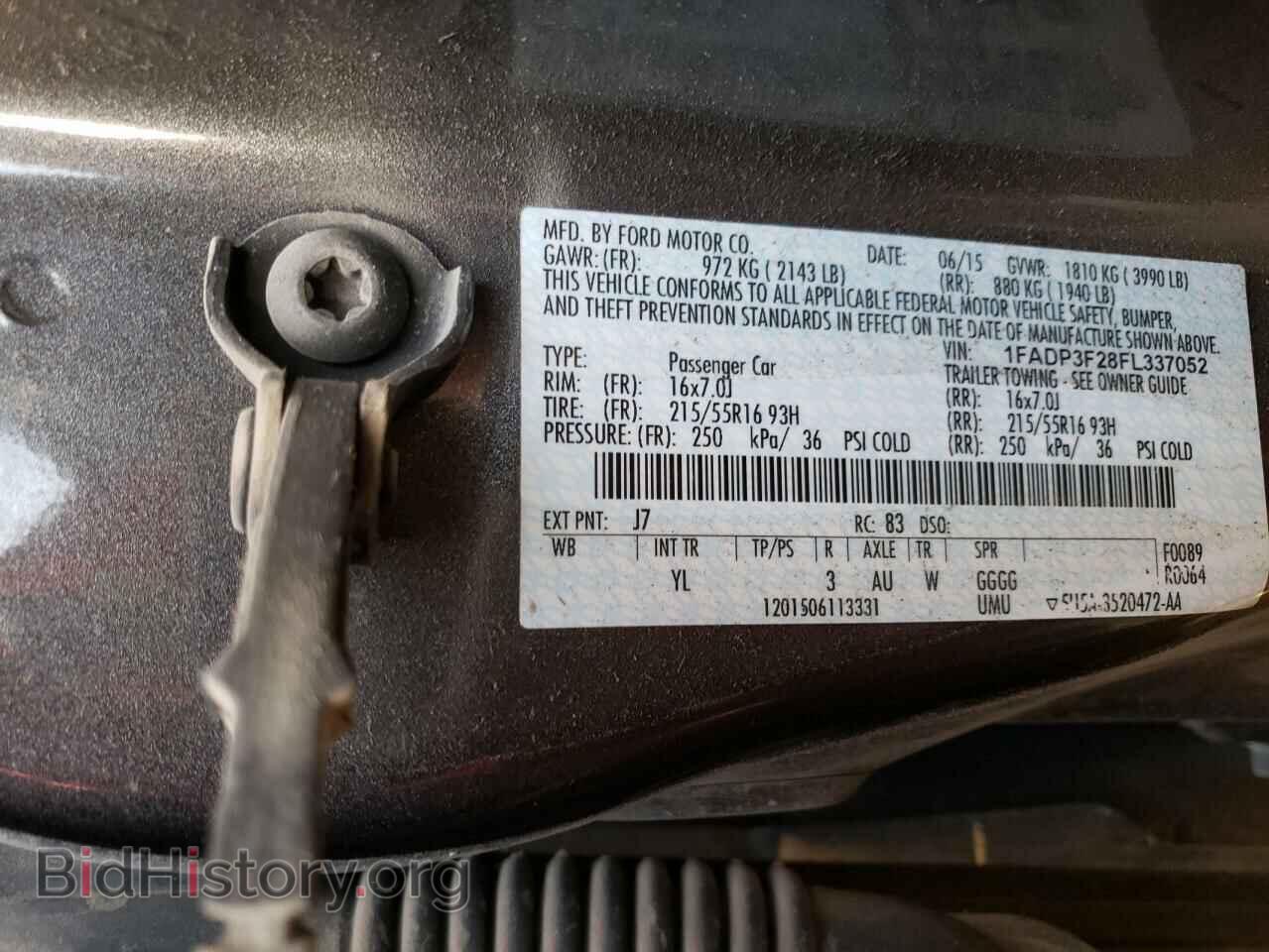 2015 FORD FOCUS - VIN: 1FADP3F28FL337052 - Фото 13