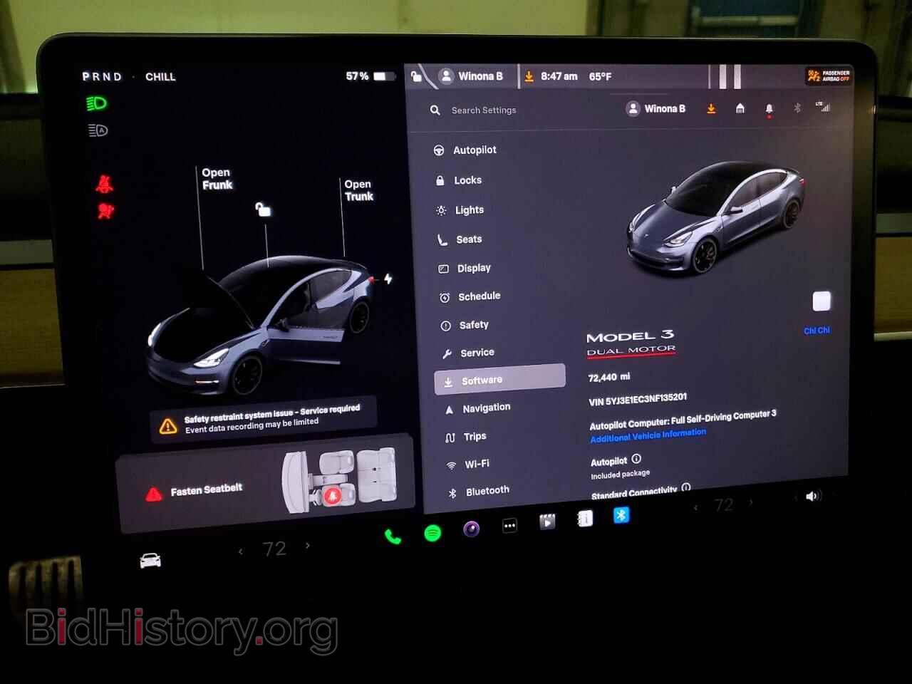 2022 TESLA MODEL 3 - VIN: 5YJ3E1EC3NF135201 - Photo 9