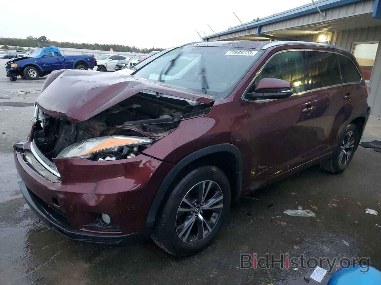 Photo 5TDJKRFH9GS295994 - TOYOTA HIGHLANDER 2016