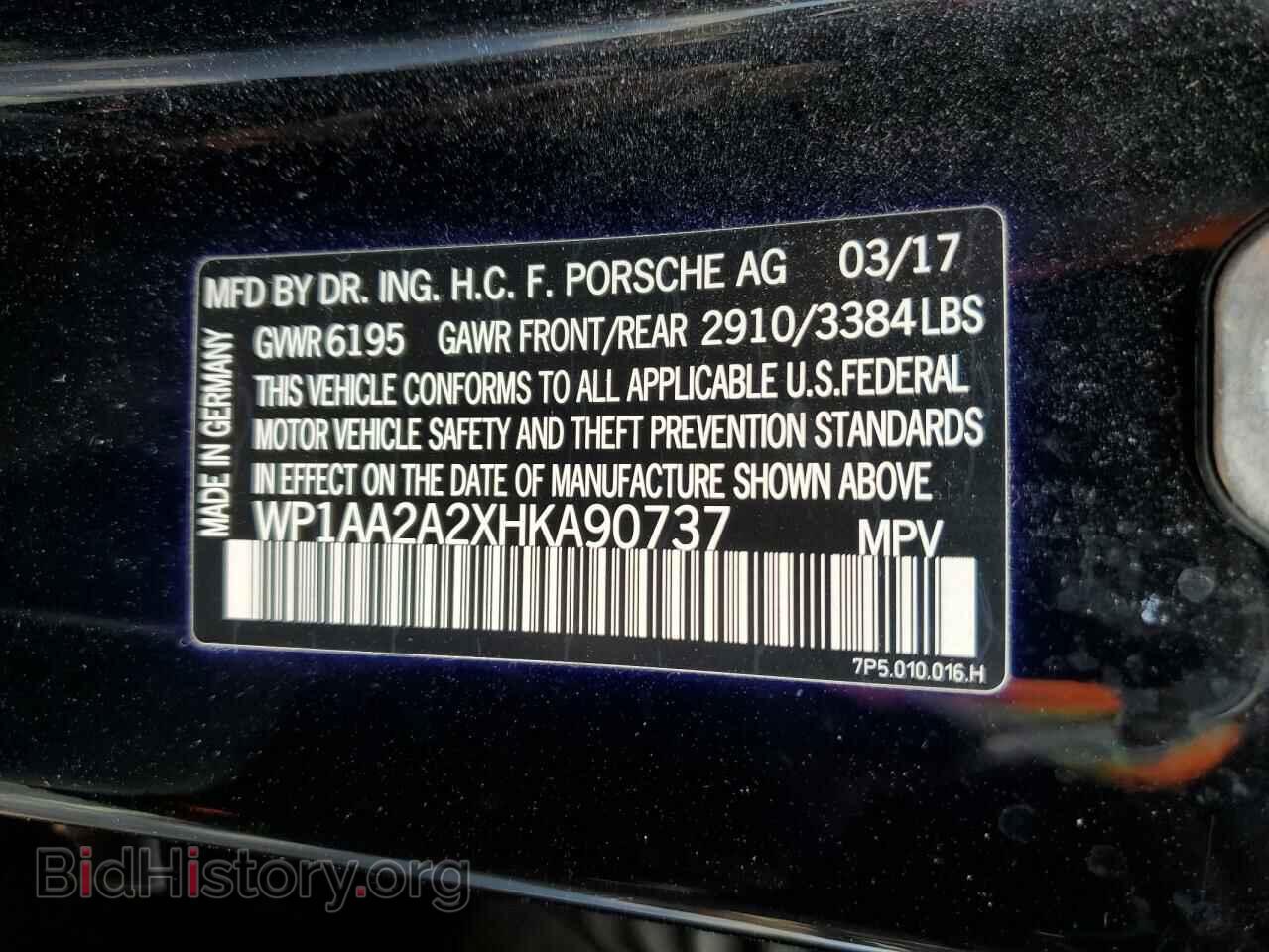 2017 PORSCHE CAYENNE - VIN: WP1AA2A2XHKA90737 - Фото 12