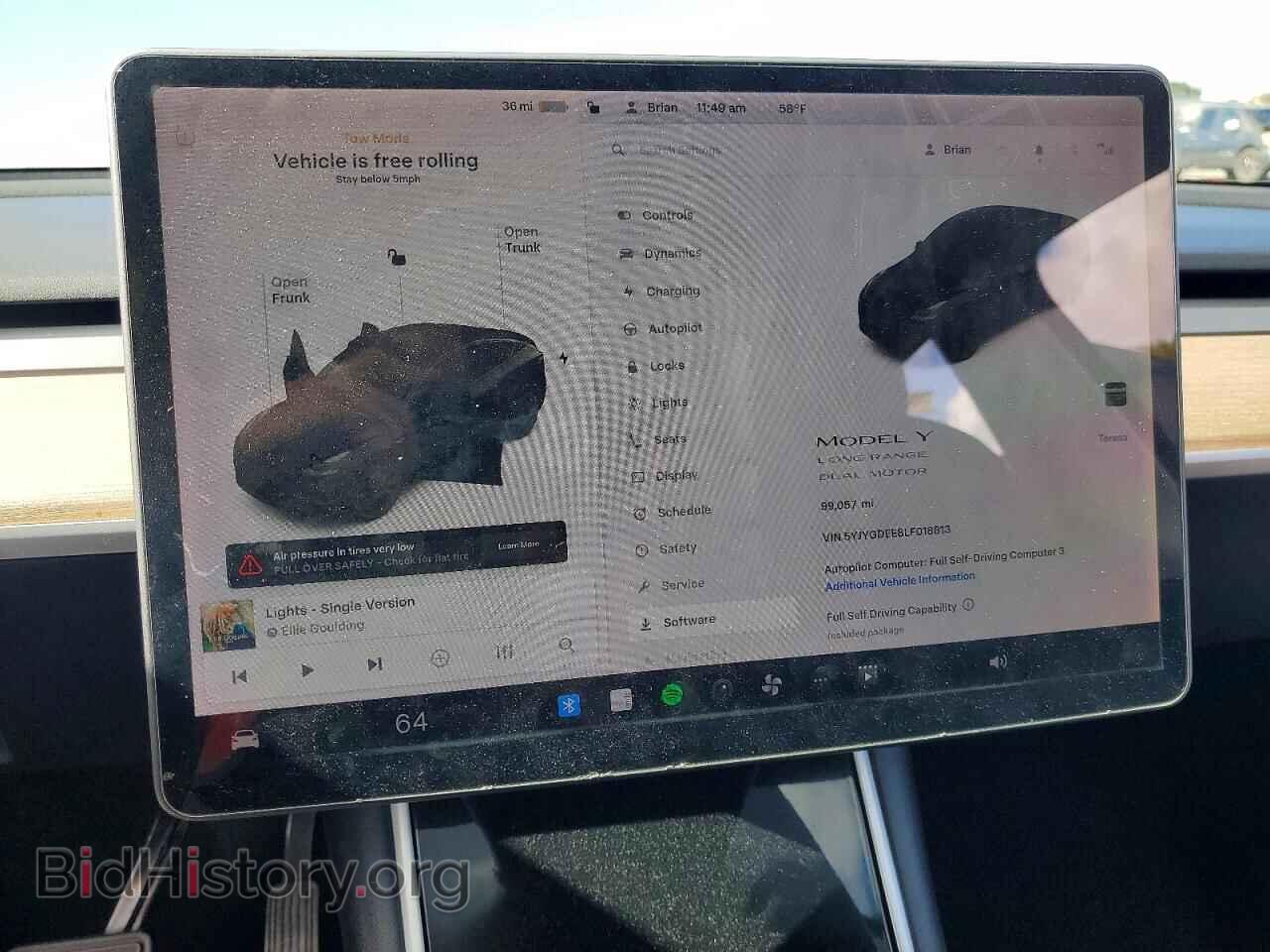 2020 TESLA MODEL Y - VIN: 5YJYGDEE8LF018813 - Фото 9
