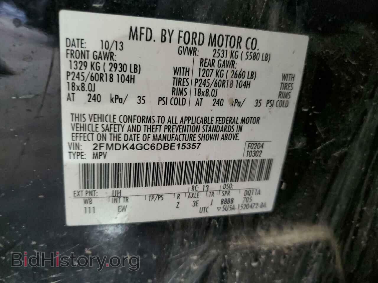 2013 FORD EDGE - VIN: 2FMDK4GC6DBE15357 - Photo 13