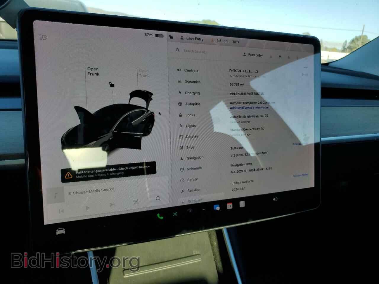 2019 TESLA MODEL 3 - VIN: 5YJ3E1EA9KF305555 - Фото 9
